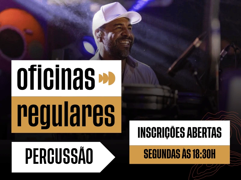 Turma de Percussão - SEGUNDAS às 18h30